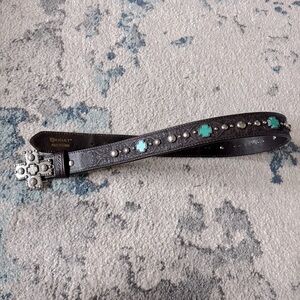 Ariat Turquoise Cross Leather Belt